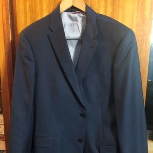 Tommy Hilfiger Sharkskin Blue Modern-Fit Suit